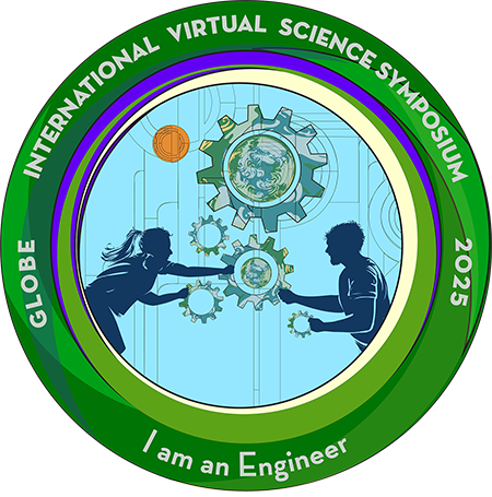 I am an engineer badge, with image of two people working on gears.