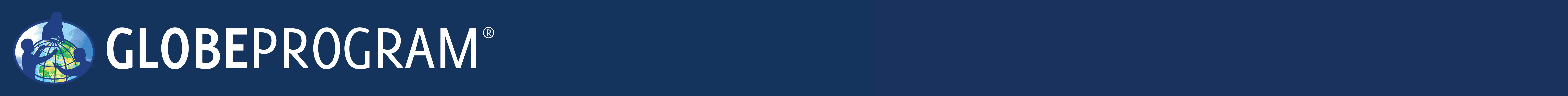 GLOBE Program banner with blue background thin