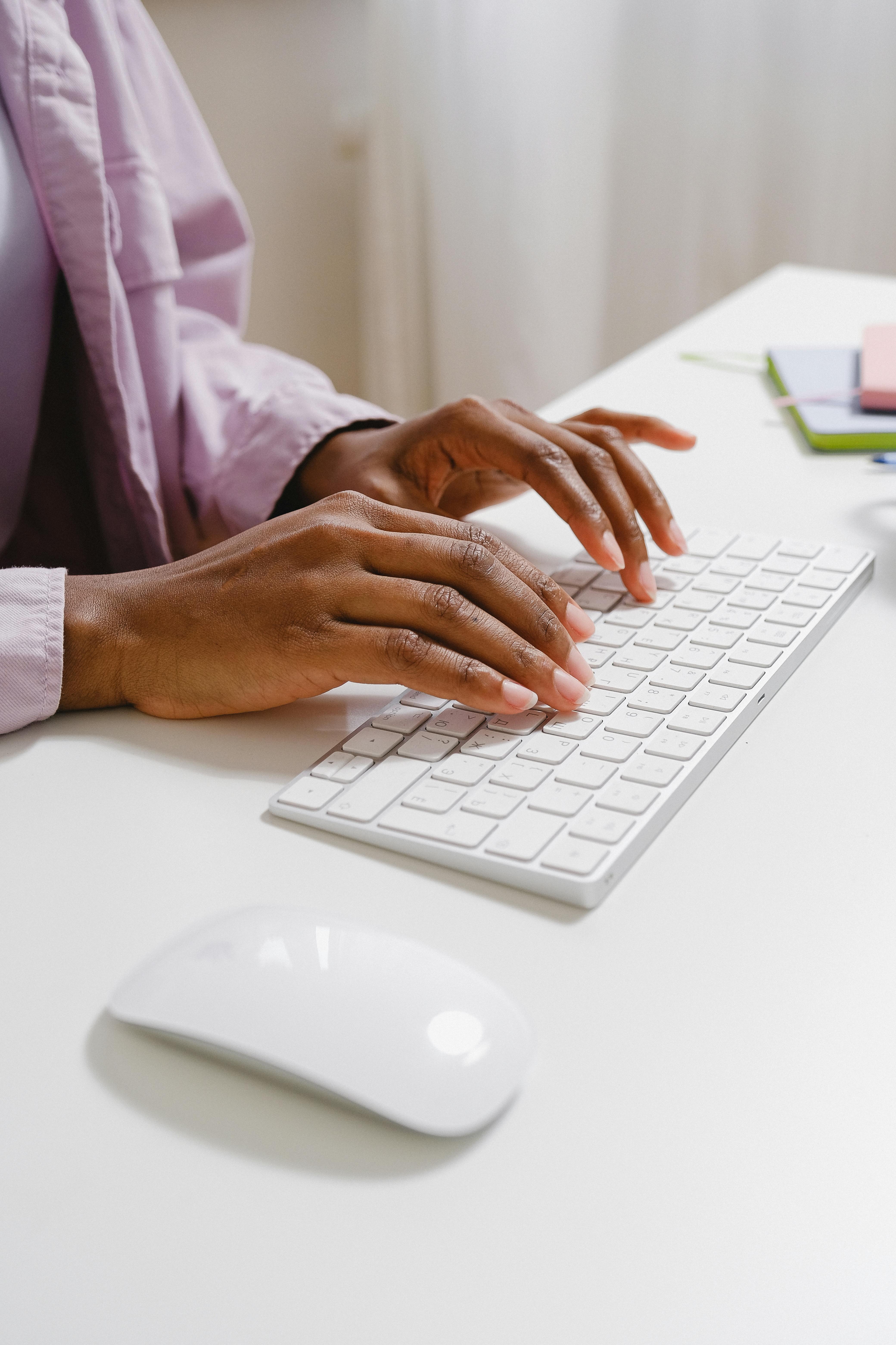 Hands on a keyboard