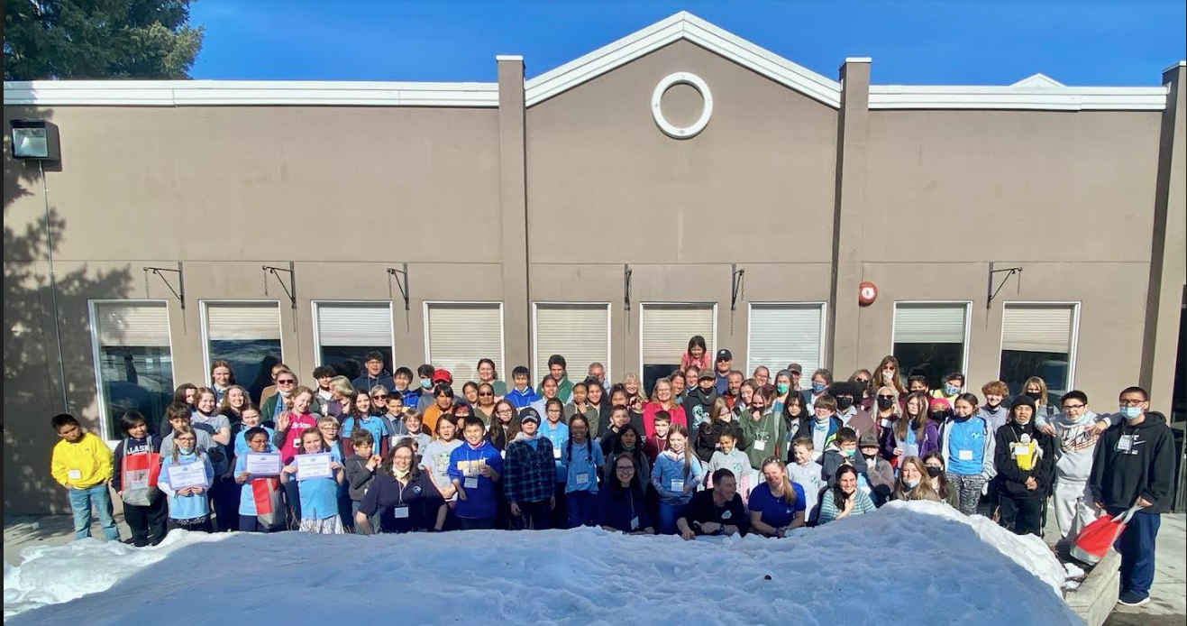 (Photo by Sheila Vent) Students, teachers and mentors gather at Anne Wien Elementary School at the first-ever Alaska GLOBE Student Research Symposium on April 22 in Fairbanks.