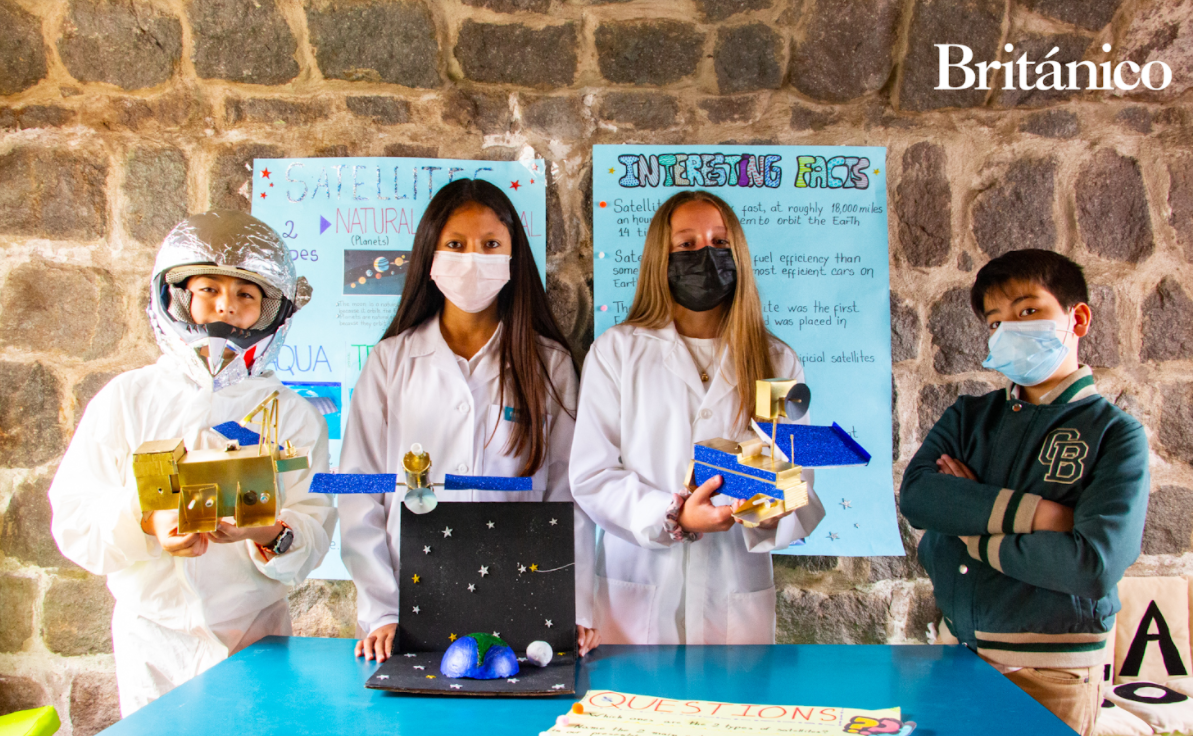 Photo of Ignacio C.; Emilia G., Fabiana G.; and Emanuel M.