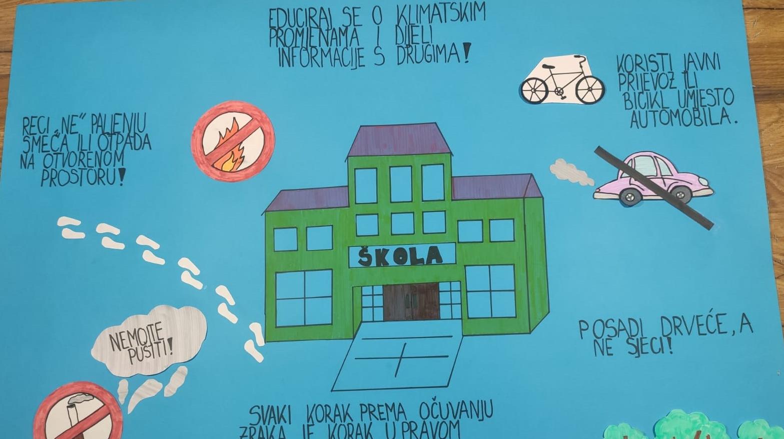 The students created an action plan for the local community and posters in Green Week and educated them about air quality and steps to preserve air quality.