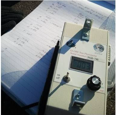 Image of GLOBE sun photometer. Image source: globe.gov